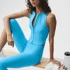 Alosoft Level up Full Zip Tank - Azure Blue
