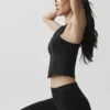 Alosoft Level up Full Zip Tank - Black