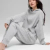 Cable Knit Winter Bliss Hoodie - Athletic Heather Grey