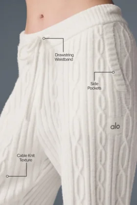 Cable Knit Winter Bliss Pant – Ivory
