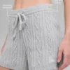 Cable Knit Winter Bliss Short - Athletic Heather Grey