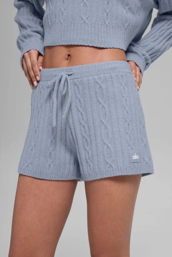 Cable Knit Winter Bliss Short - Winter Frost