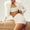 Cashmere High-Waist Embrace Short - Ivory