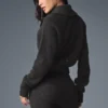 Cashmere Plush Waffle 1/4 Zip Pullover - Dark Heather Grey