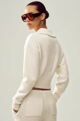 Cashmere Radiate Jacket – Ivory