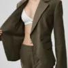 Cinch Blazer - Olive Tree