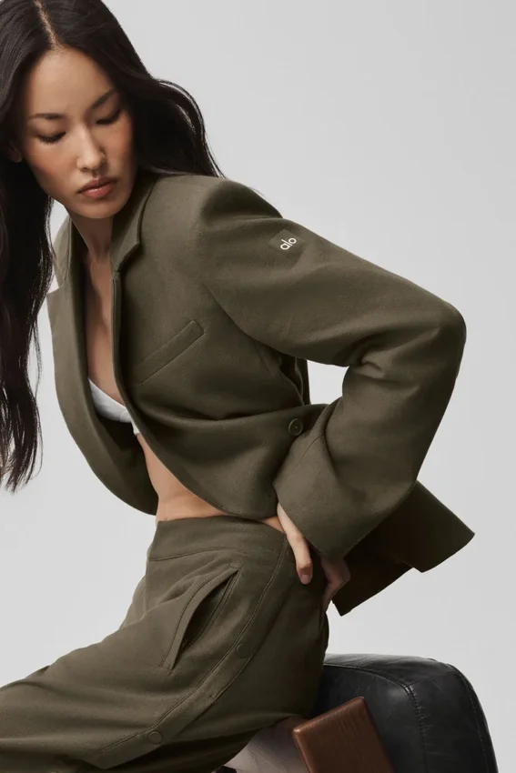Cinch Blazer - Olive Tree
