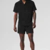 Coastal Terry Button up - Black