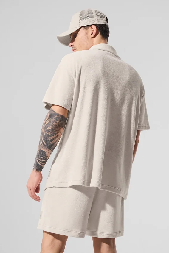 Coastal Terry Button up - Bone