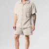 Coastal Terry Button up - Bone