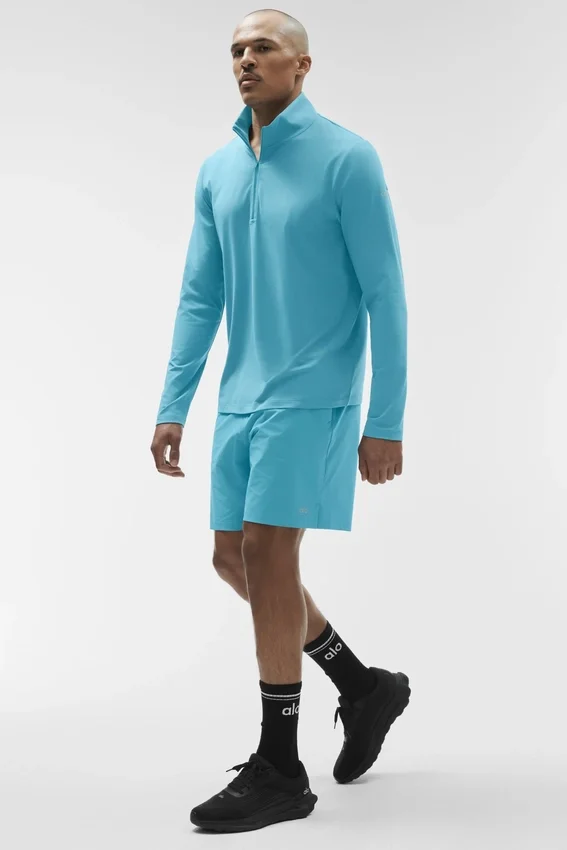 Conquer 1/4 Zip Reform Long Sleeve - Blue Breeze