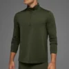 Conquer 1/4 Zip Reform Long Sleeve - Green Olive