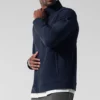 Conquer Max Mock Neck Full Zip - Navy