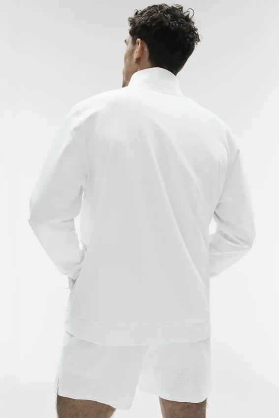 Conquer Max Mock Neck Full Zip - White