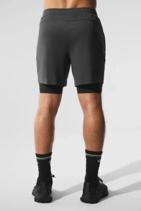 Conquer React 2-in-1 Performance Short – Anthracite/Black