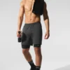 Conquer React 2-in-1 Performance Short - Anthracite/Black