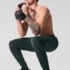 Conquer React Performance Pant - Charcoal Green