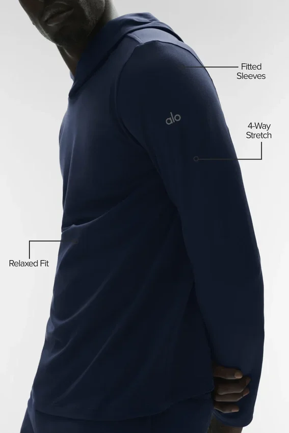 Conquer Reform Long Sleeve with Hood - Navy