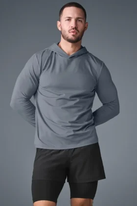Conquer Reform Long Sleeve with Hood - Steel Grey