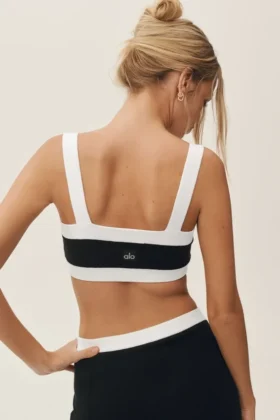 Cotton Cashmere Capri Dream Bra – Black/White