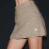 Courchevel Cashmere Skirt - Flax Heather