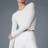 Cover Long Sleeve Top - White
