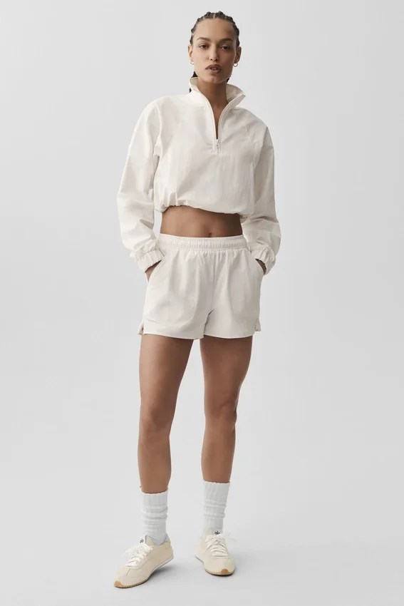 Cropped 1/4 Zip Alumni Pullover - Ivory