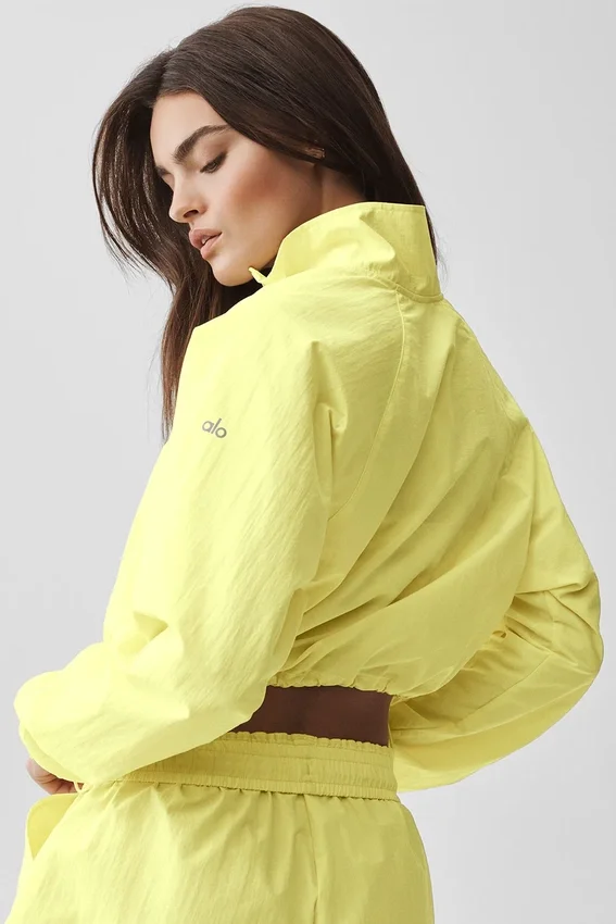 Cropped 1/4 Zip Alumni Pullover - Sunshine