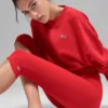 Cropped Accolade Crewneck - Bright Red