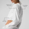 Cropped Breezy Full-Zip Cover up - White