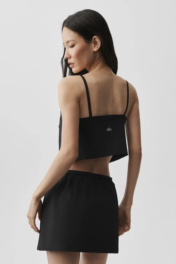 Cropped Connection Tank - Black
