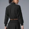 Cropped Doubles Only Full Zip Jacket - Black