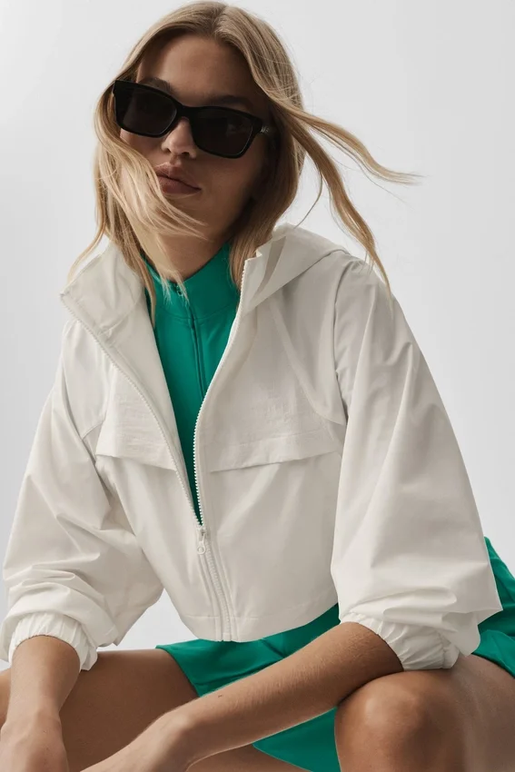 Cropped Playmaker Jacket - Ivory