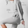 Cropped Sway Crew Neck Pullover - Athletic Heather Grey