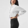 Cropped Take Me out Button up - White