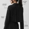 Cropped Unmatched Long Sleeve - Black