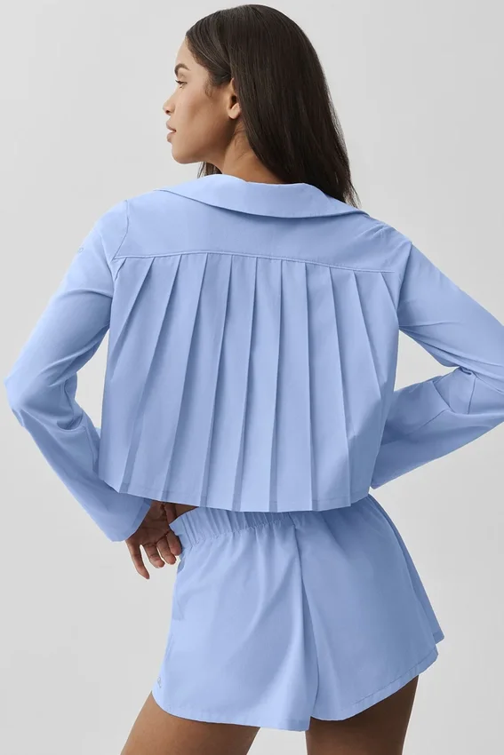 Cropped Unmatched Long Sleeve - Light Provence Blue