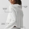Cropped Unmatched Long Sleeve - White