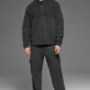 Domain Shift Rib Knit 1/4 Zip Sweater - Anthracite