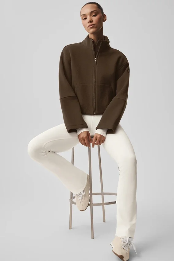 Double Face Wool City Girl Jacket - Espresso