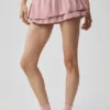 Double or Nothing Tennis Skirt - Vintage Pink
