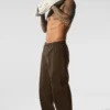 Edition Sueded Straight Leg Pant - Espresso