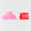 Effortless Claw Clip (2-Pack) - Candy Heart Pink/Bright Red