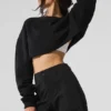 Extreme Cropped Pullover - Black