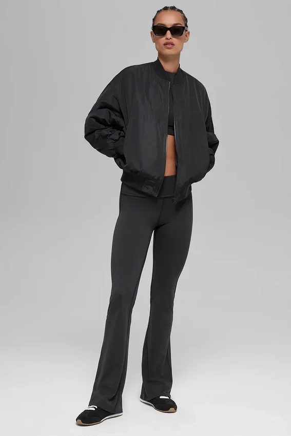Faux Fur Urbanite Bomber - Black/Ivory