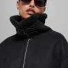Faux Shearling Grand Jacket - Black