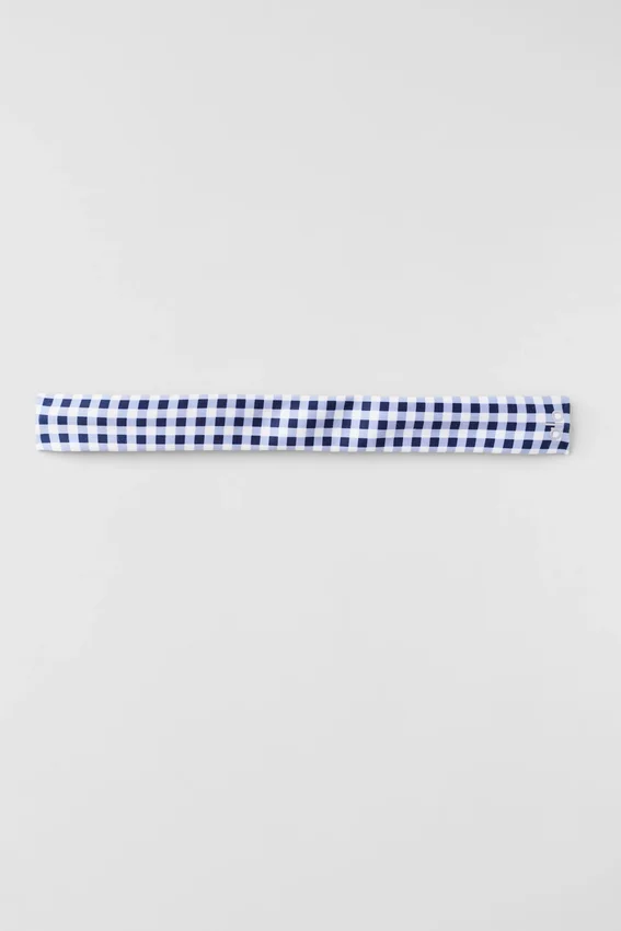 Gingham Airlift So Smooth Headband - Navy Gingham