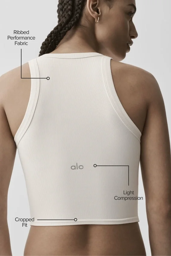 Goddess Ribbed Go-To Tank - Ivory