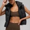 Gold Rush Puffer Vest - Black
