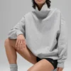 Hazy Mock Neck Pullover - Athletic Heather Grey